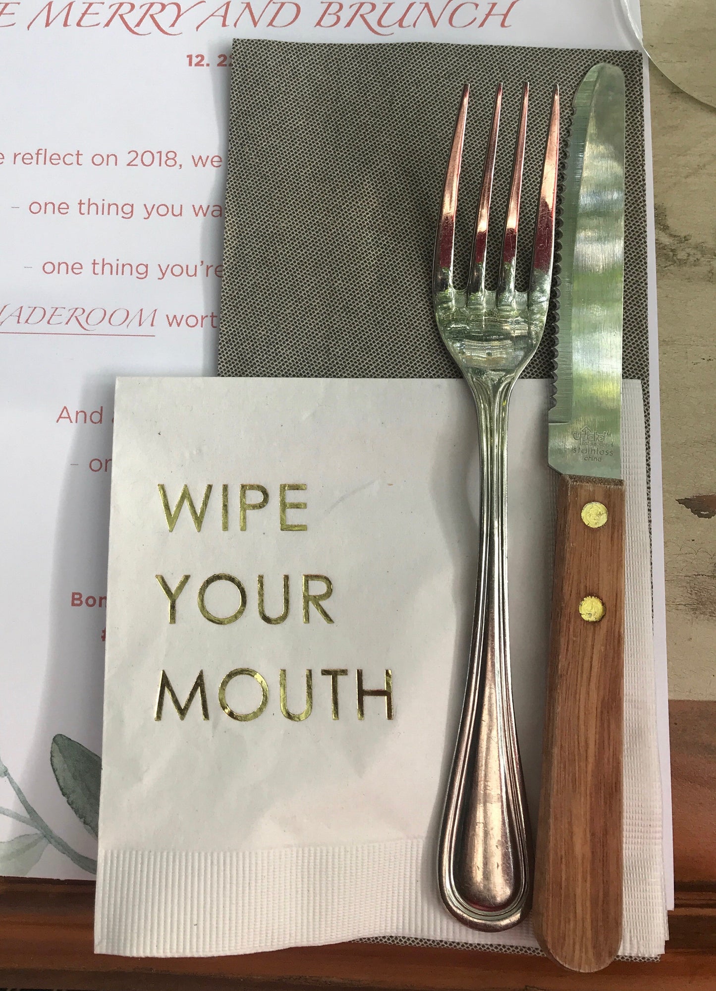 Wipe Your Mouth Holiday Napkins